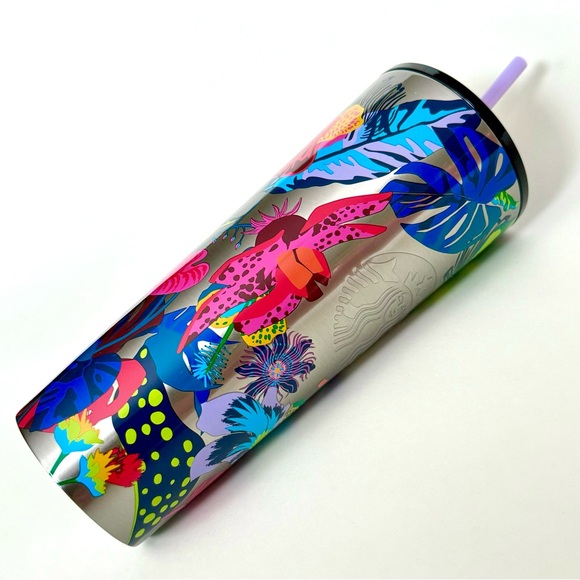 STARBUCKS 24oz TUMBLER LIMITED EDITION BEST MOST FAVORITE BRIGHT MULTICOLOR - Picture 2 of 5